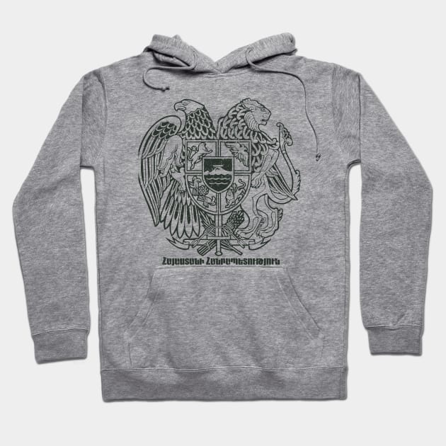 Armenia Coat of Arms - Vintage Hoodie by armeniapedia